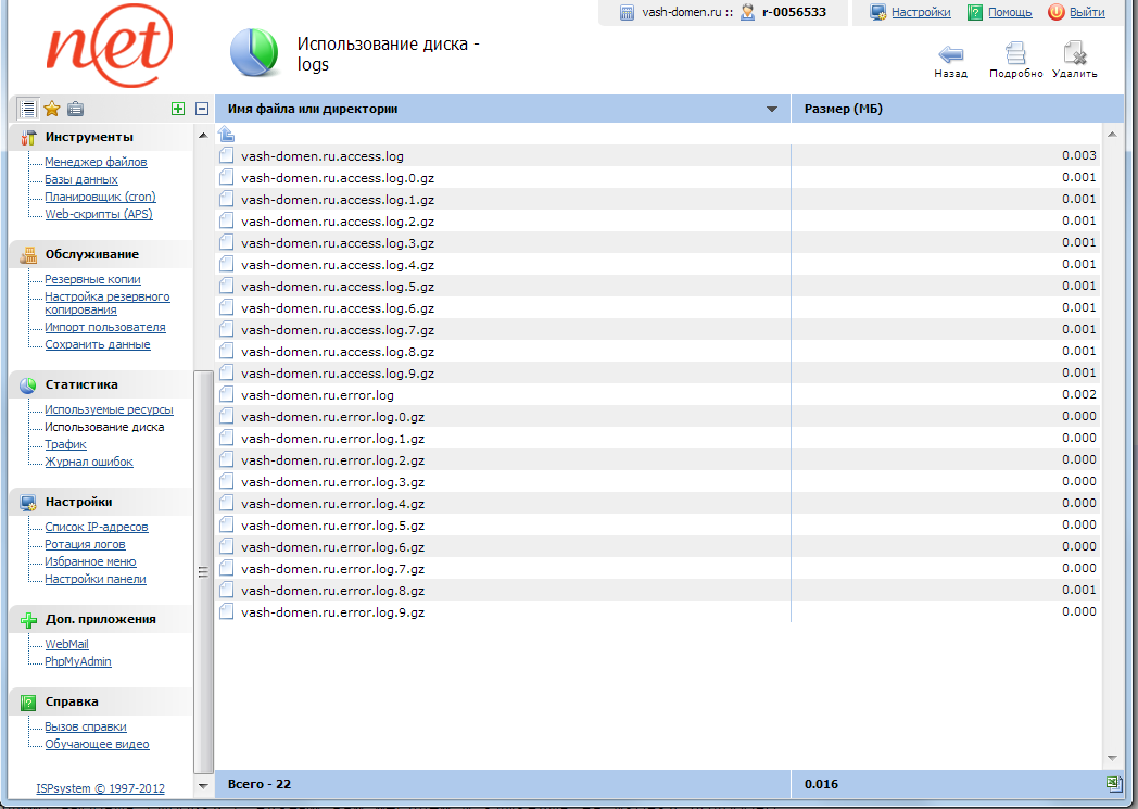 ispmanager - подробно иконка
